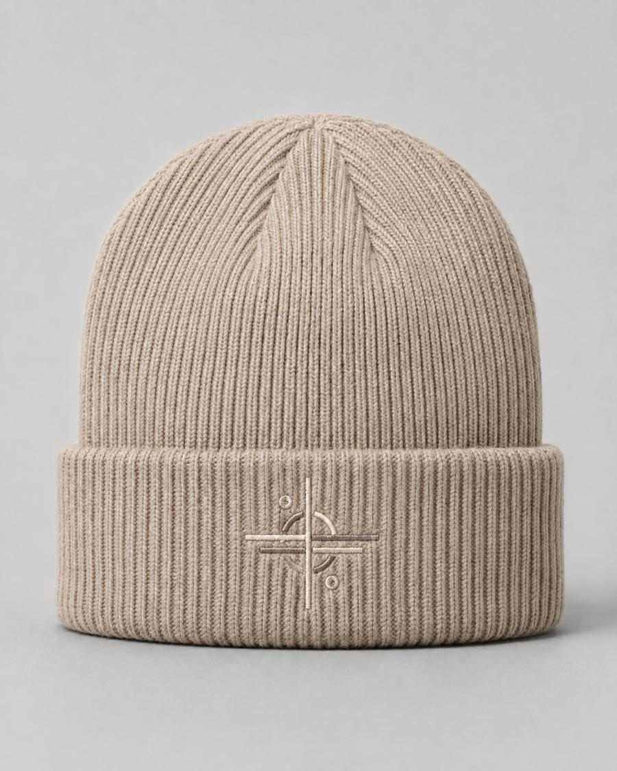 Oatmeal Ribbed Fisherman Beanie