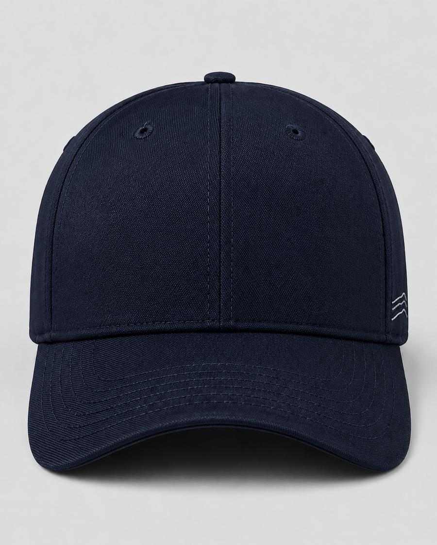 Dark Navy Minimal Embroidered Sports Cap