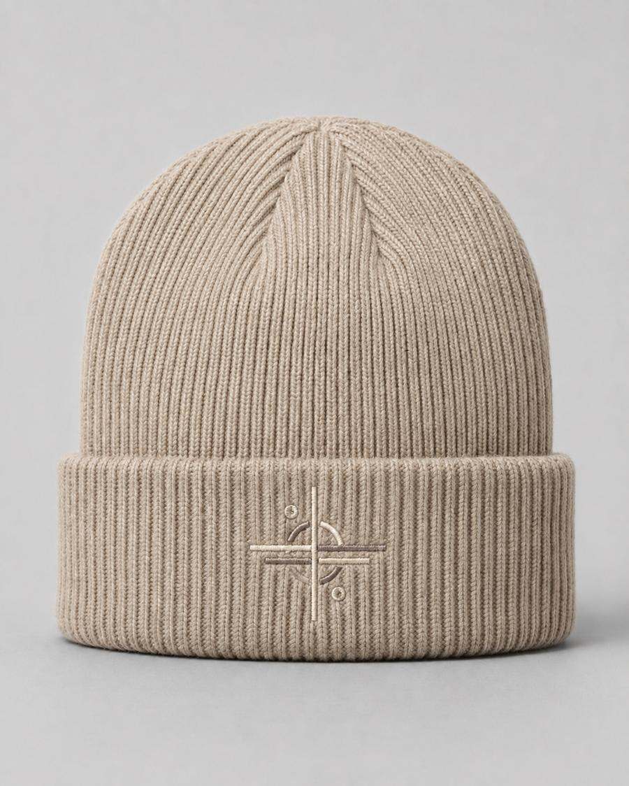 Oatmeal Ribbed Fisherman Beanie