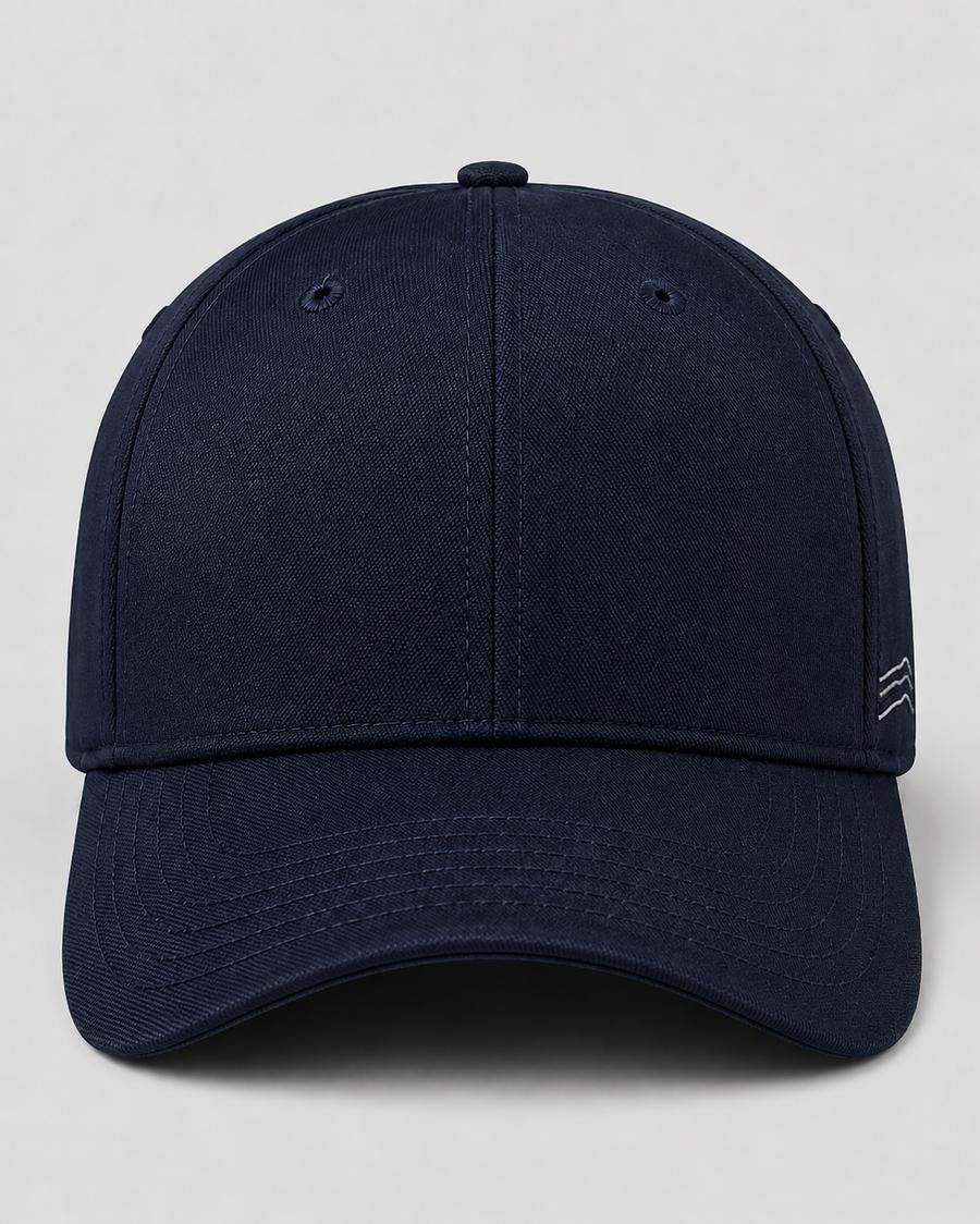 Dark Navy Minimal Embroidered Sports Cap