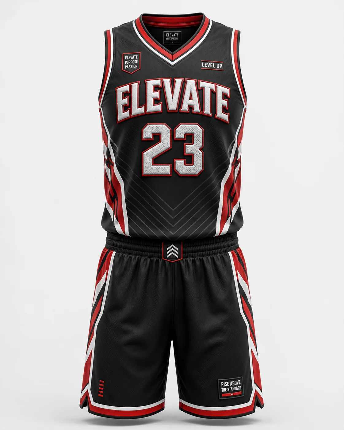 Premium 3D Embroidered Basketball Uniform Mockup