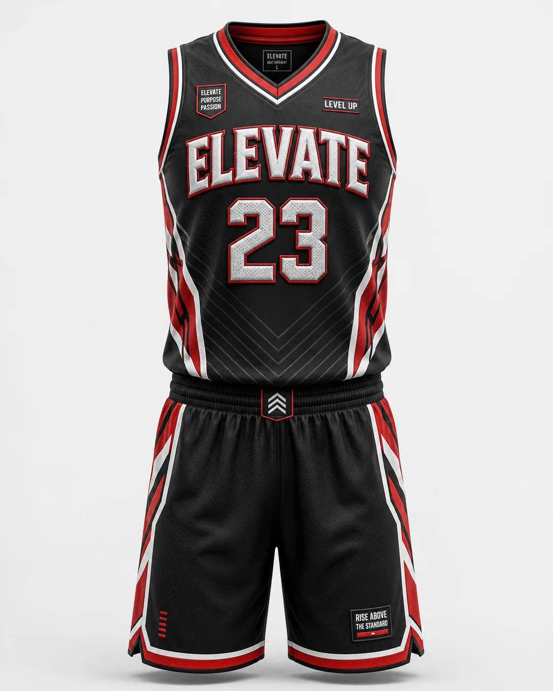 Premium 3D Embroidered Basketball Uniform Mockup