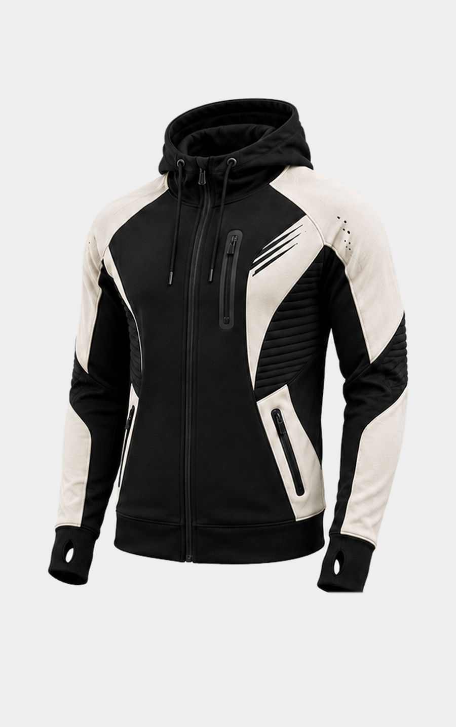 Men’s Full Zip Hoodie – Modern Activewear Jacket with Athletic Fit