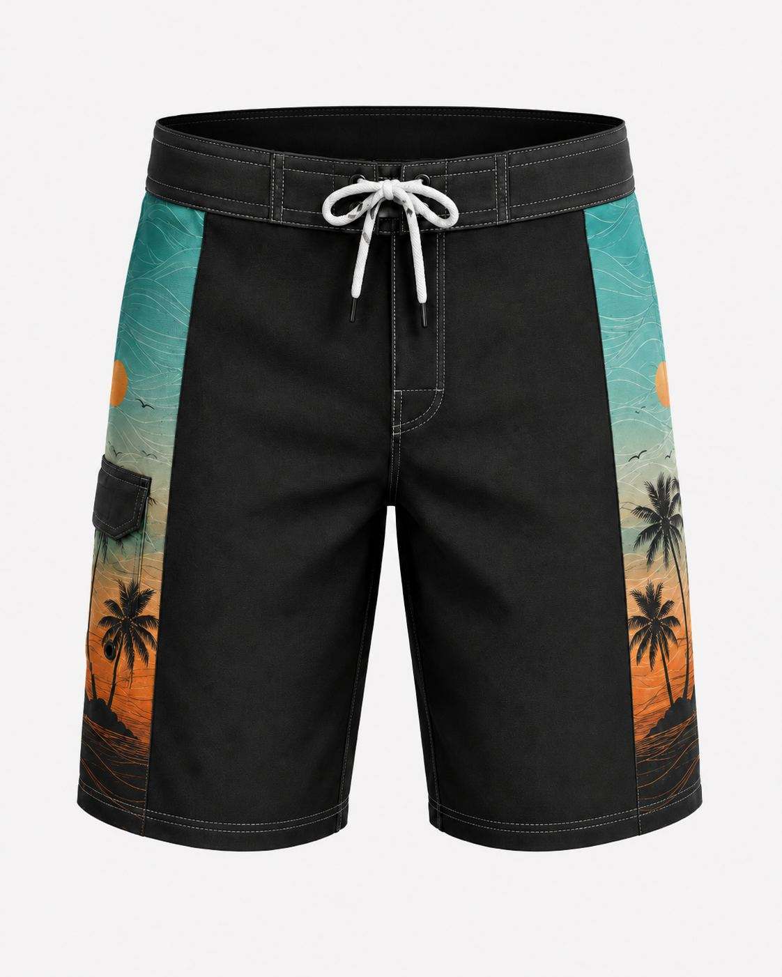 Tropical Sunset Panel Board Shorts