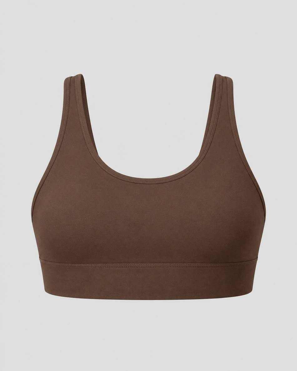 Cocoa Brown Crisscross Sports Bra