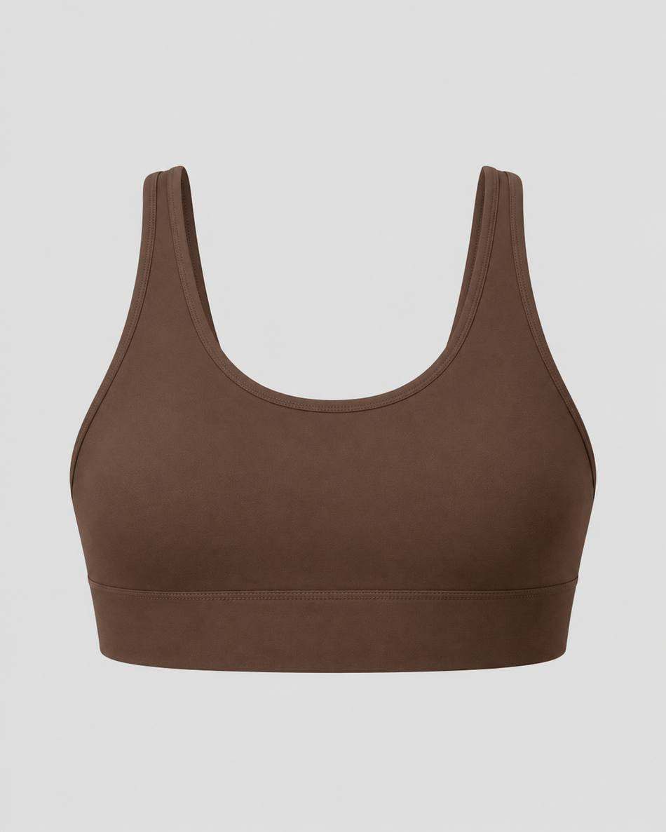 Cocoa Brown Crisscross Sports Bra