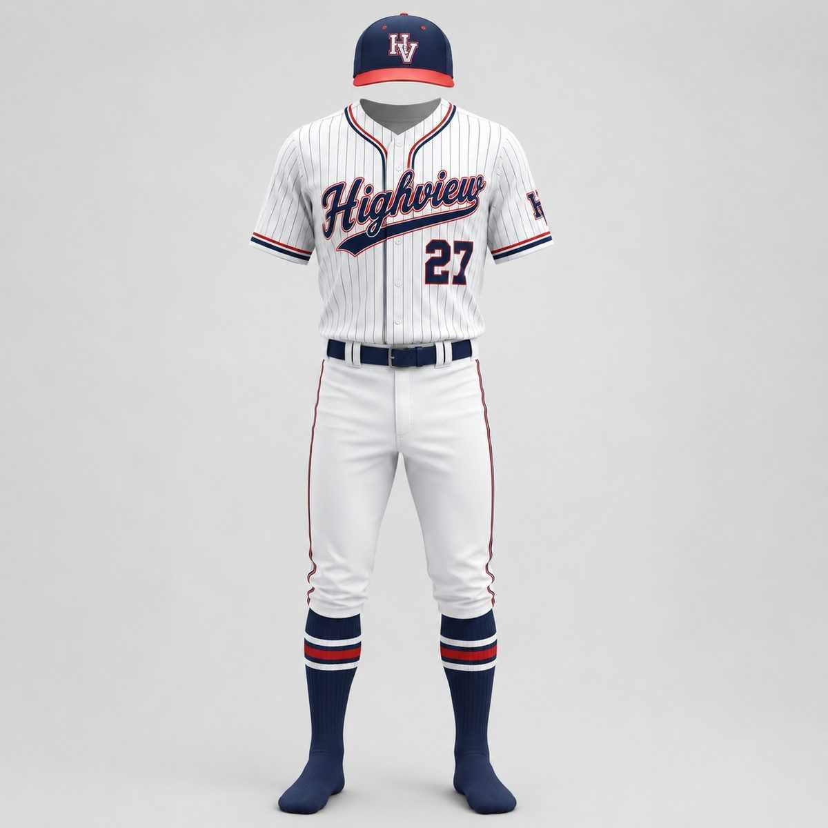 Classic Pinstripe Baseball Uniform