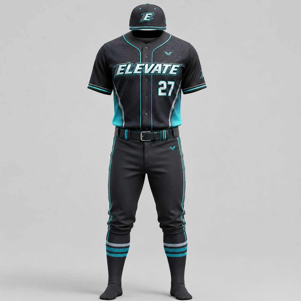 Cyan Edge Baseball Uniform