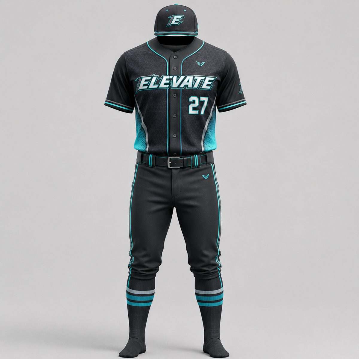 Cyan Edge Baseball Uniform