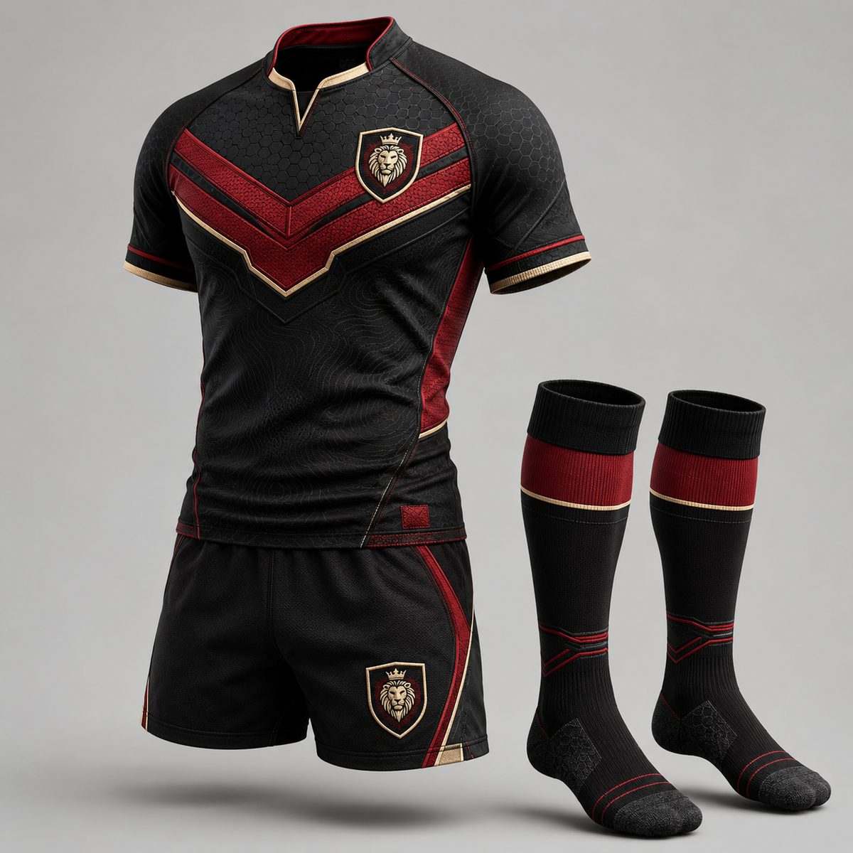 Crimson Shield Rugby Uniform